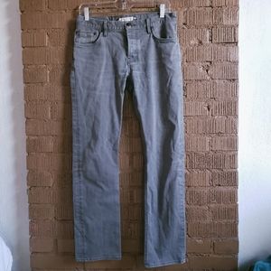 Burberry Mens Steadman Gray Stretchy Fit Cotton Jeans